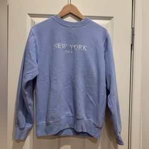 PacSun light blue NY crewneck